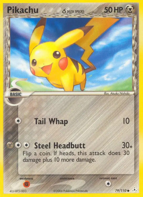 Pikachu δ, Pokémon card