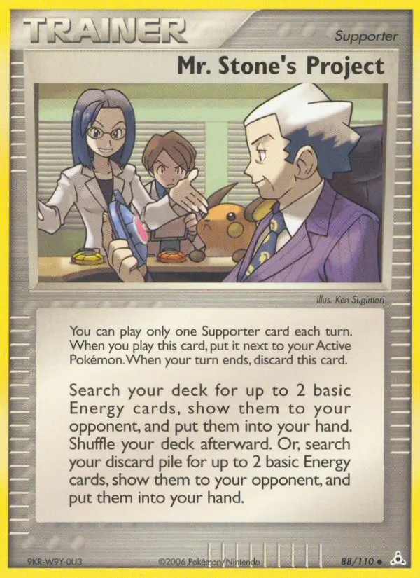 Mr. Stone's Project, Pokémon card