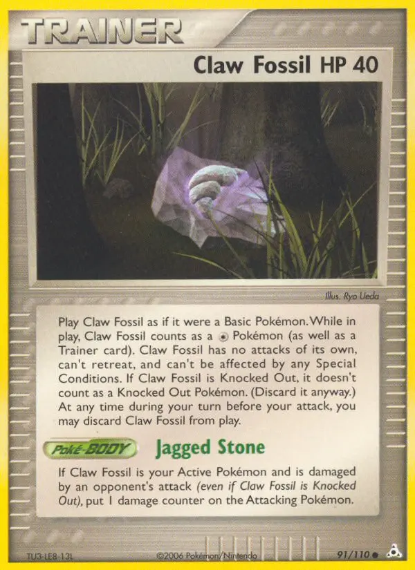 Claw Fossil, Pokémon card