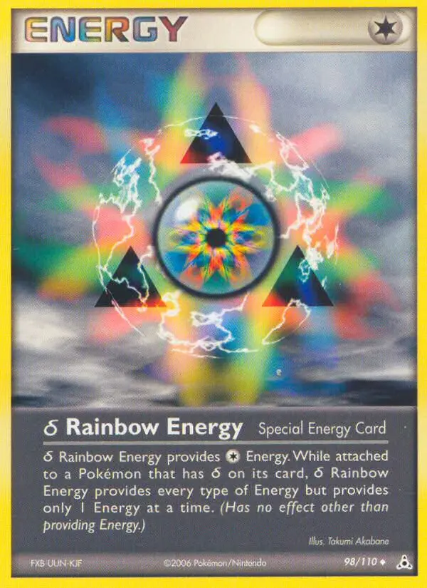 δ Rainbow Energy, Pokémon card