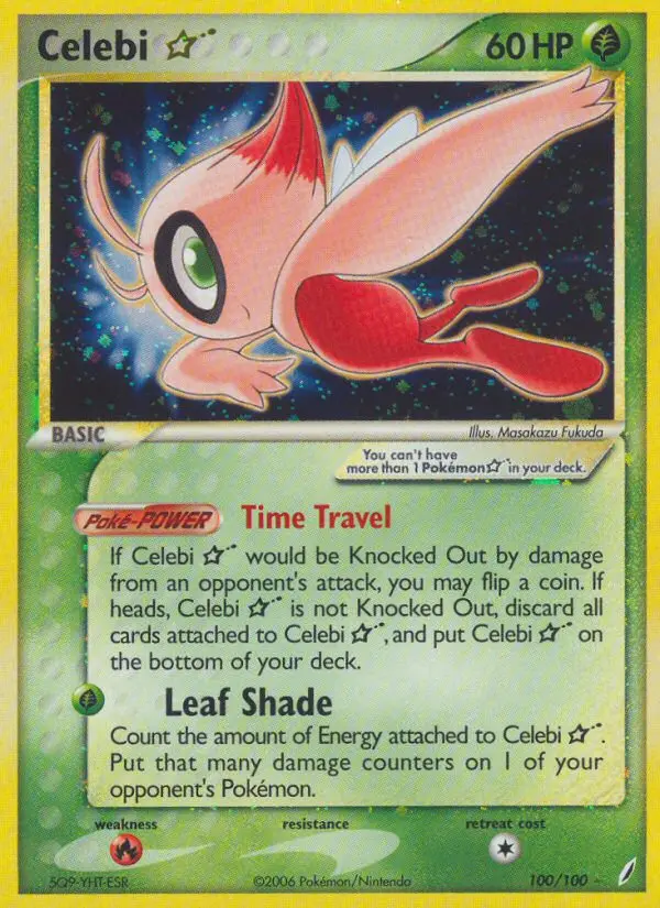 Celebi ☆, Pokémon card