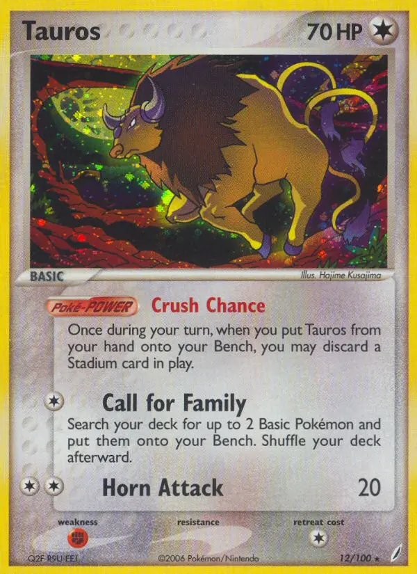 Tauros, Pokémon card