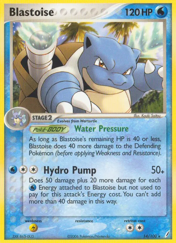 Blastoise, Pokémon card