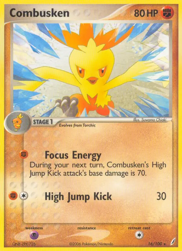 Combusken, Pokémon card