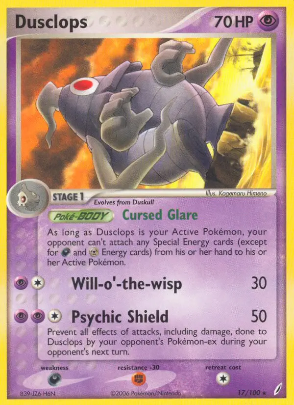 Dusclops, Pokémon card