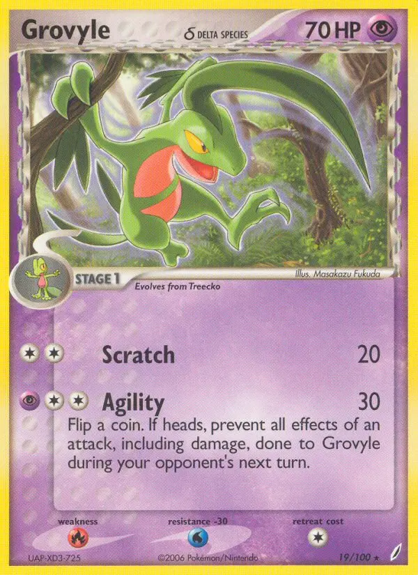 Grovyle δ, Pokémon card