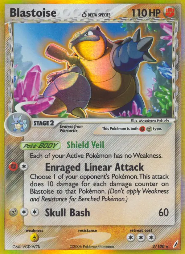 Blastoise δ, Pokémon card