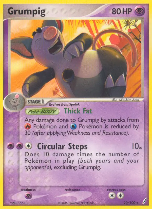 Grumpig, Pokémon card