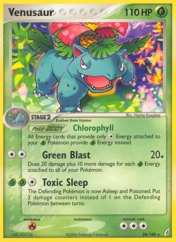 Venusaur, Pokémon card