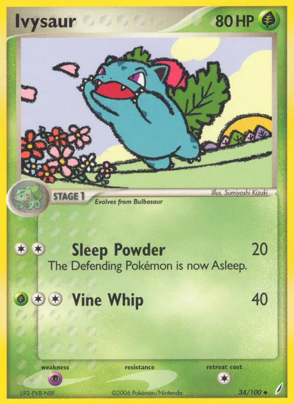 Ivysaur, Pokémon card