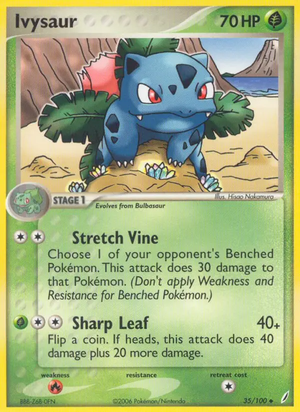 Ivysaur, Pokémon card