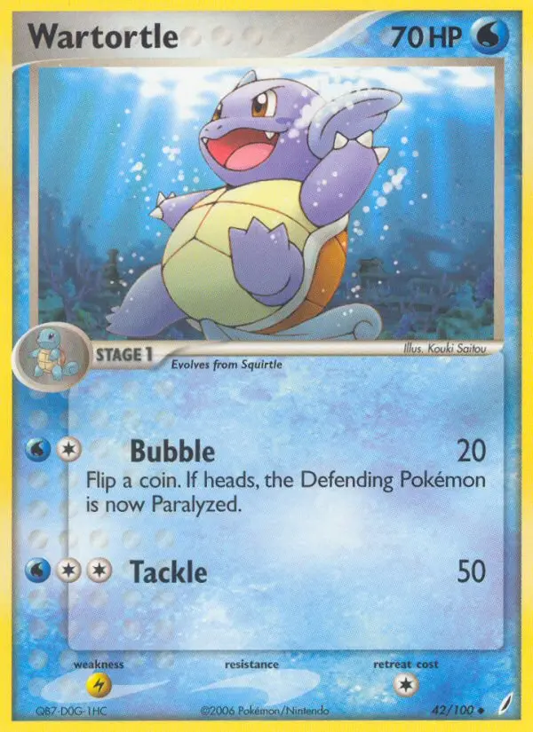 Wartortle, Pokémon card