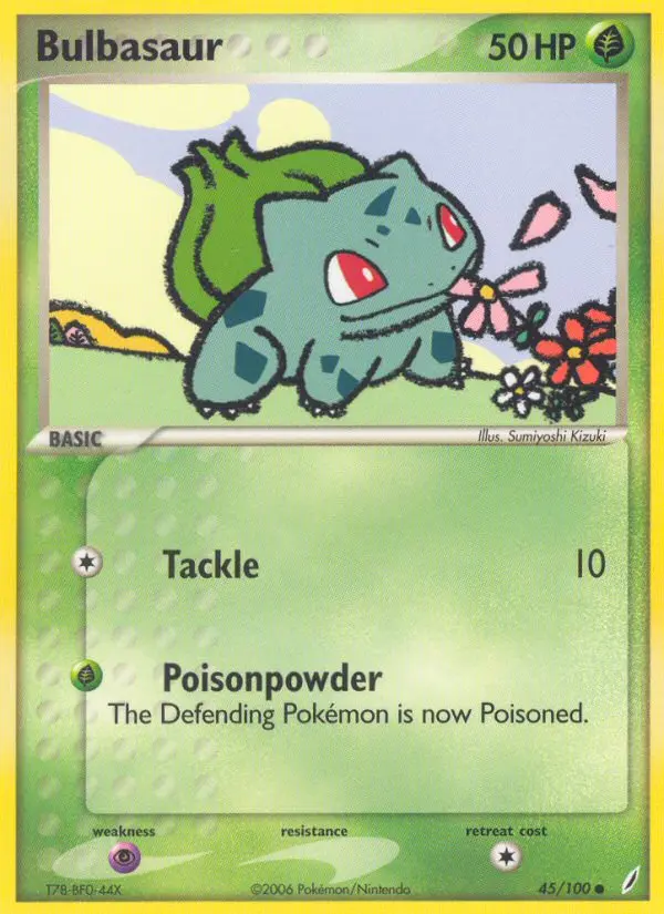 Bulbasaur, Pokémon card