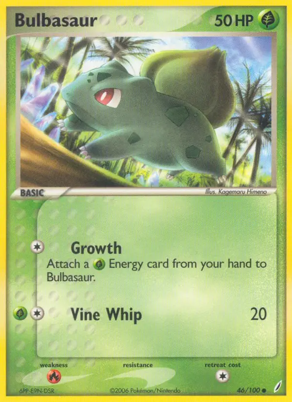 Bulbasaur, Pokémon card