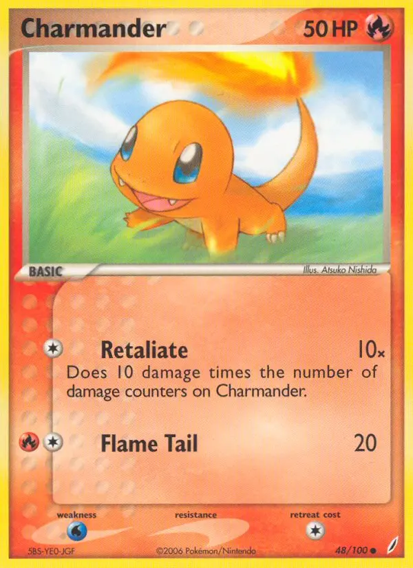 Charmander, Pokémon card