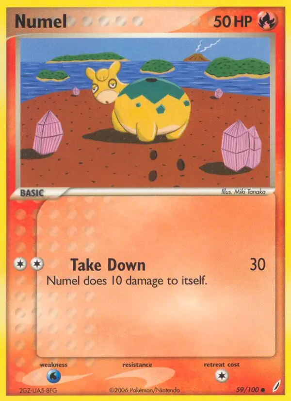 Numel, Pokémon card