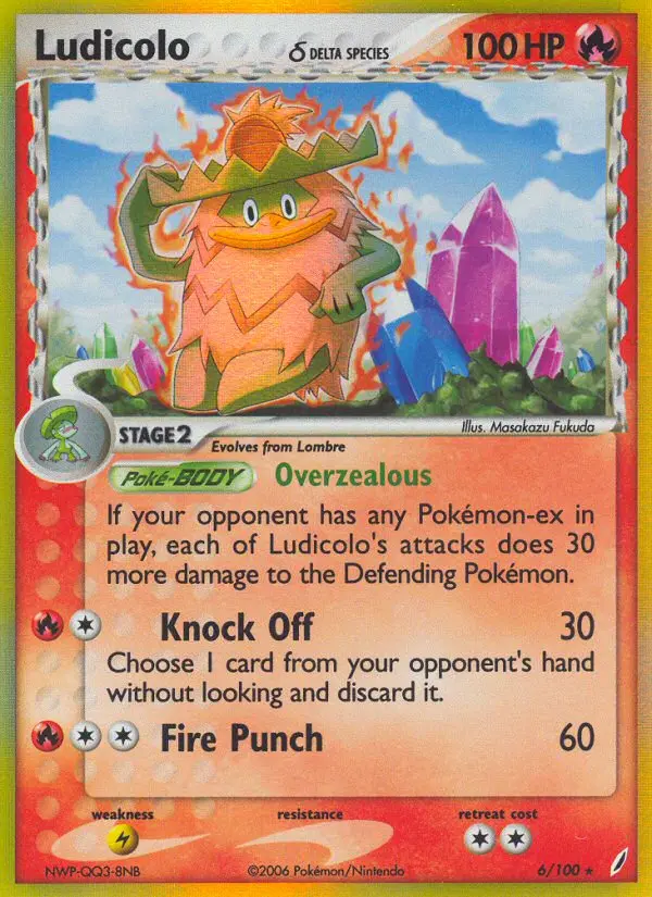 Ludicolo δ, Pokémon card