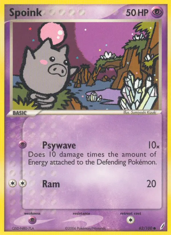 Spoink, Pokémon card