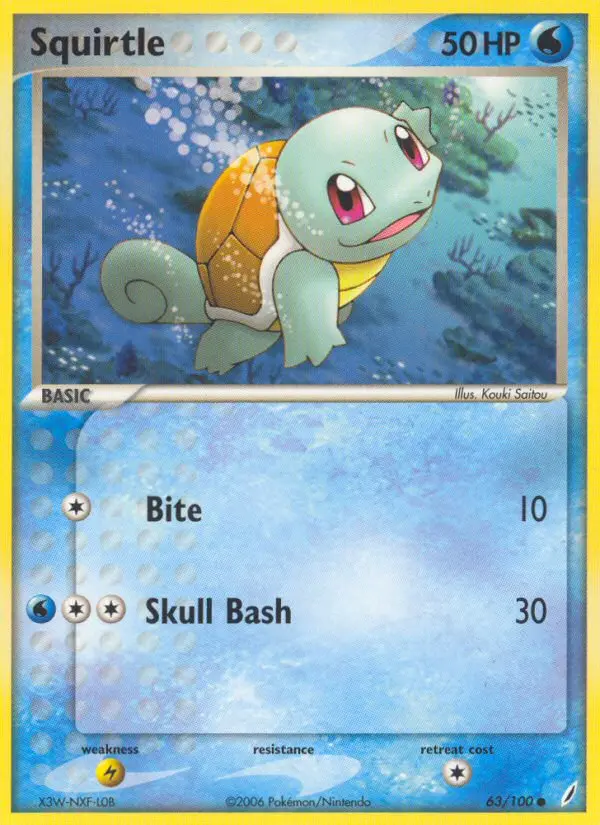 Squirtle, Pokémon card