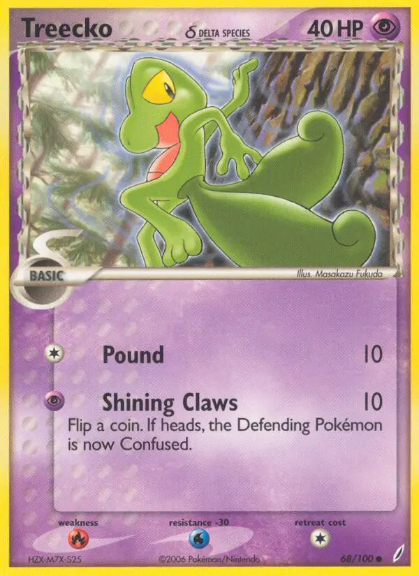 Treecko δ, Pokémon card