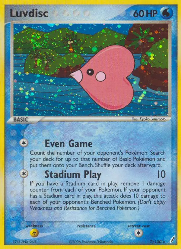 Luvdisc, Pokémon card