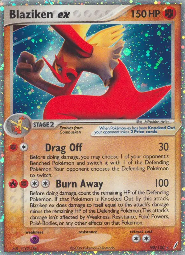 Blaziken ex, Pokémon card