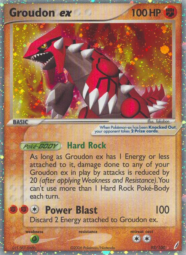 Groudon ex, Pokémon card