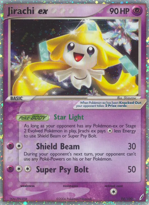Jirachi ex, Pokémon card