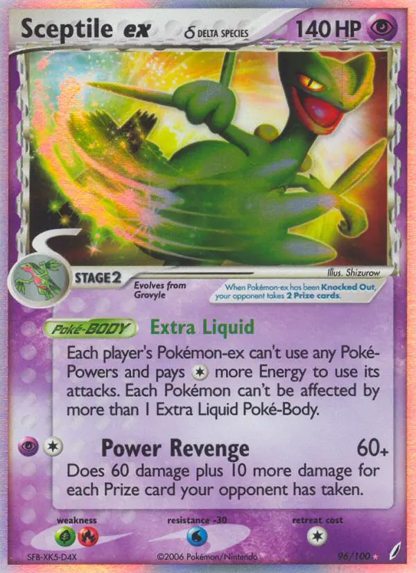 Sceptile ex δ, Pokémon card