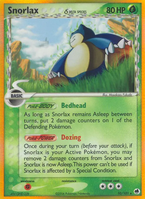 Snorlax δ, Pokémon card