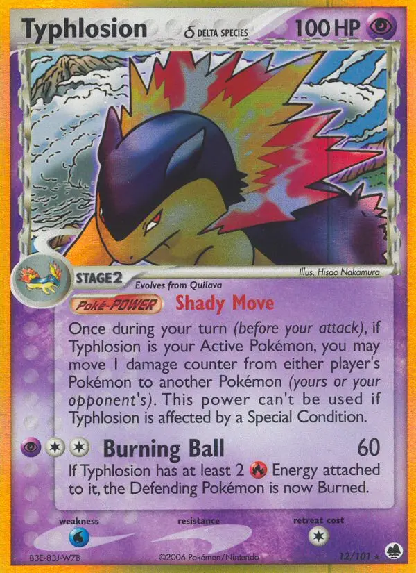 Typhlosion δ, Pokémon card