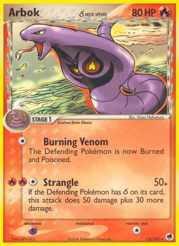 Arbok δ, Pokémon card