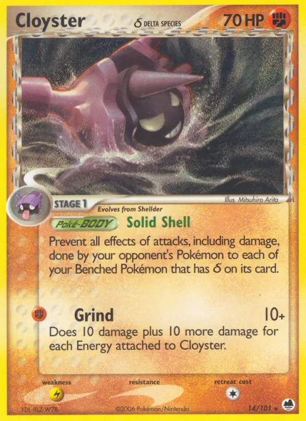 Cloyster δ, Pokémon card