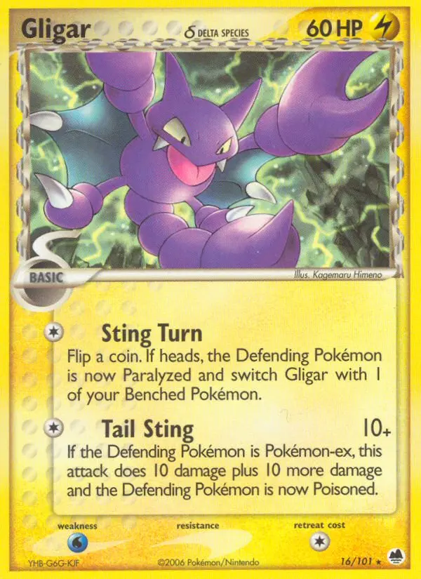 Gligar δ, Pokémon card