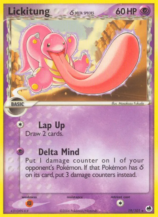 Lickitung δ, Pokémon card