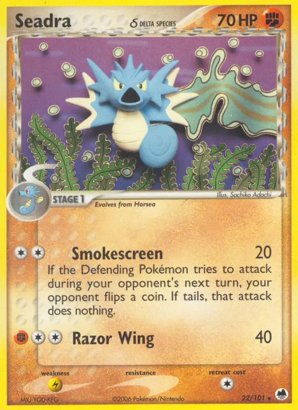 Seadra δ, Pokémon card