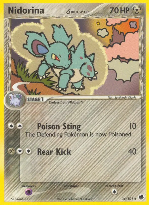 Nidorina δ, Pokémon card