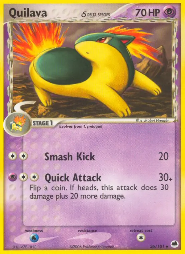 Quilava δ, Pokémon card