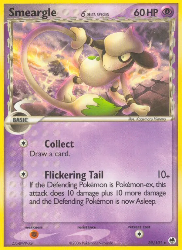 Smeargle δ, Pokémon card