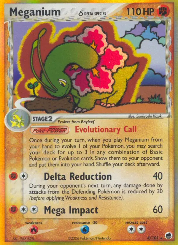 Meganium δ, Pokémon card