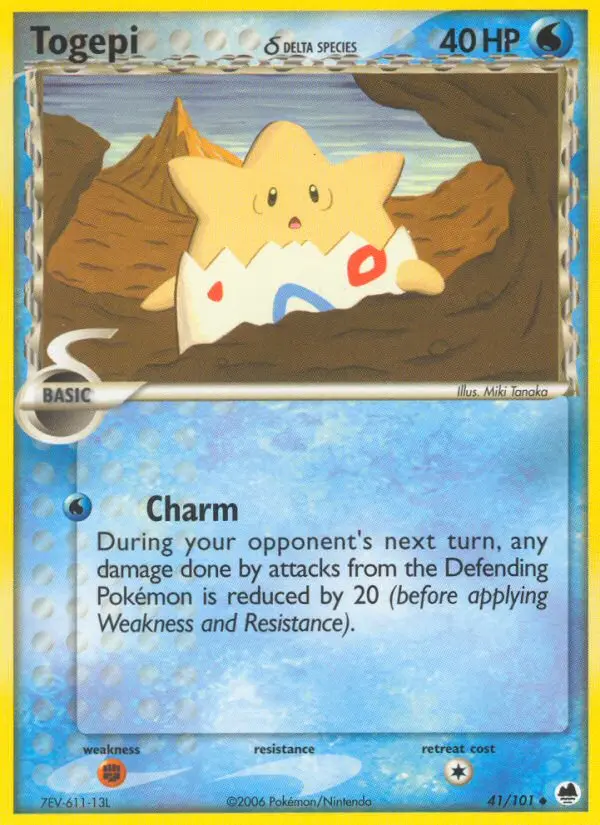 Togepi δ, Pokémon card