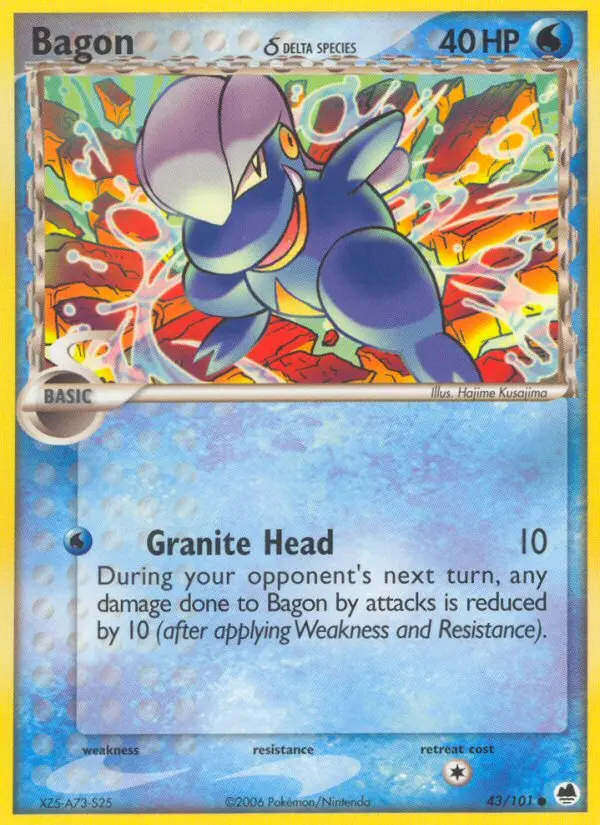 Bagon δ, Pokémon card