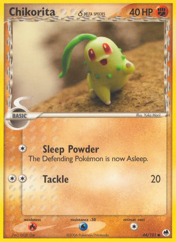 Chikorita δ, Pokémon card