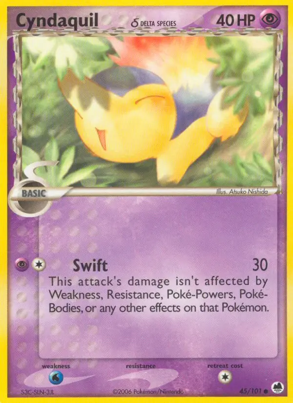 Cyndaquil δ, Pokémon card