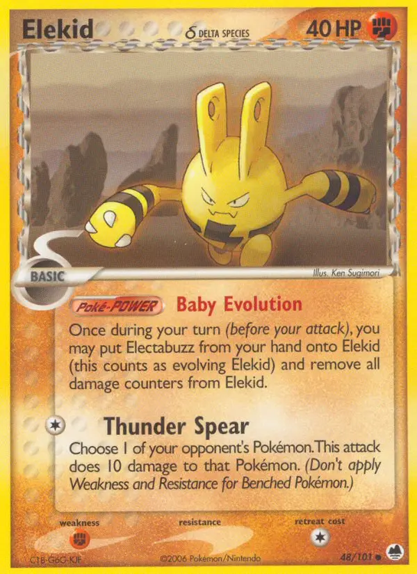 Elekid δ, Pokémon card