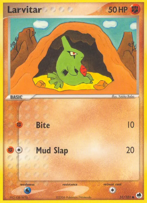 Larvitar, Pokémon card