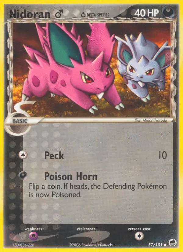 Nidoran♂ δ, Pokémon card