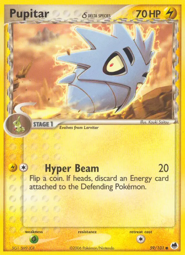 Pupitar δ, Pokémon card