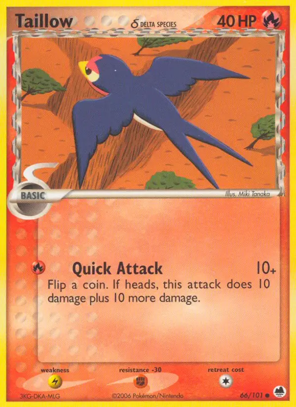 Taillow δ, Pokémon card