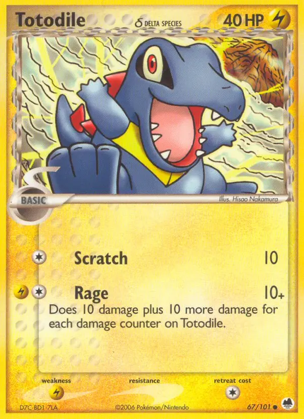 Totodile δ, Pokémon card